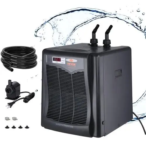 110 Gal Aquarium Chiller 1/3 Hydroponic Cooling System - Silent Compressor for Fish Tanks, for & Coral Reef