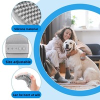Dog Bath Brush Silicone Pet Shampoo Brush Soap Dog Scrubber Cat Massage Grooming Wash Comb Soft Rubber Puppy Clean Brush