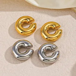 2024 Punk Non Piercing Gold Color Chunky Ear Cuff Unisex Bold Statement Thick Cartilage Cuff Earrings Jewelry Gifts