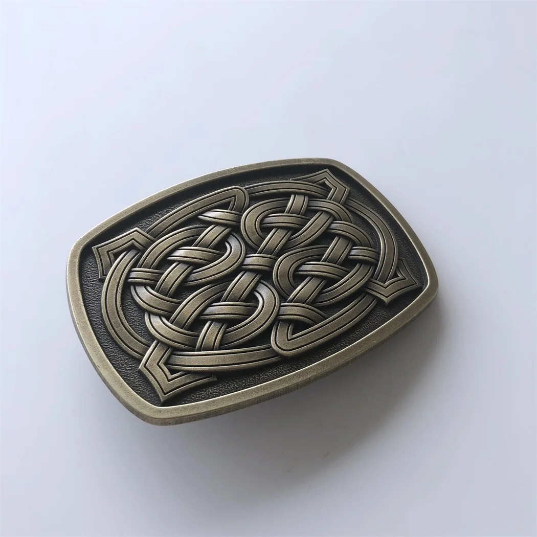 Antique Bronze Plated Cross Celtic Knot Rectangle Belt Buckle Gurtelschnalle Boucle de ceinture BUCKLE-WT153AB Free Shipping