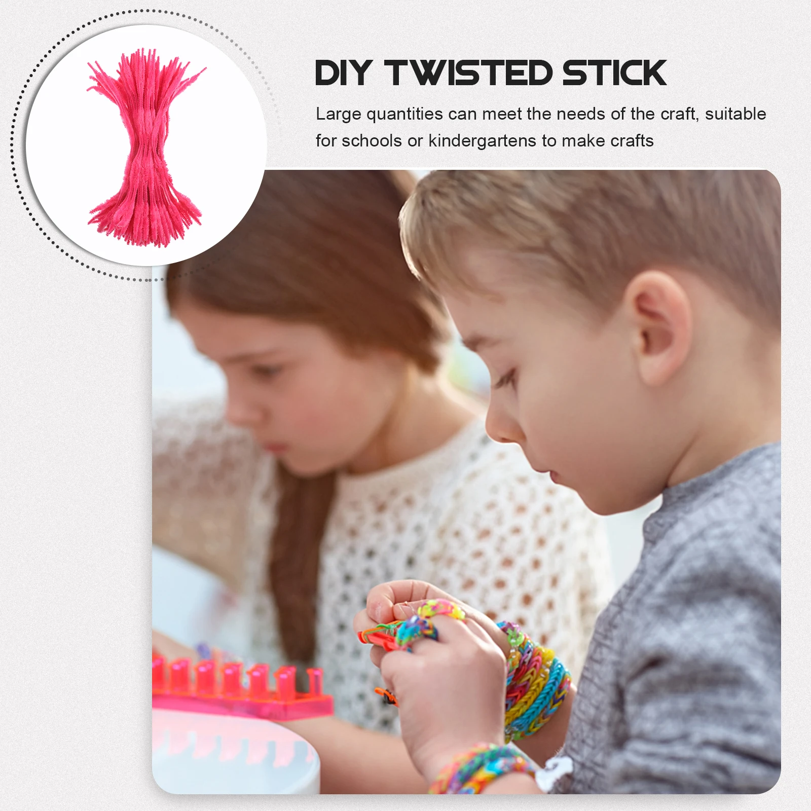 

100 Pcs Craft Pipe Cleaners Chenille Stems Thick White Sticks DIY Twisted Perfect Kids Toys Gifts Creative Handmade Materials