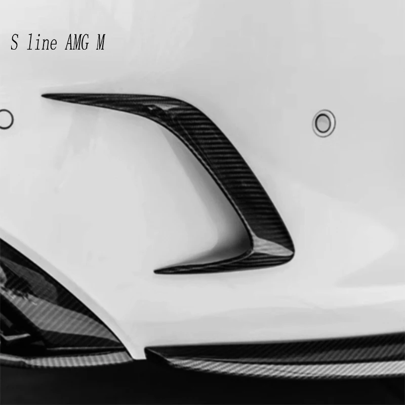 

For Mercedes Benz C Class S205 Travel version Five door 5D 2015-2021 Car Bumper Lip Fog light Trim Rear Air Knife Cover sticker