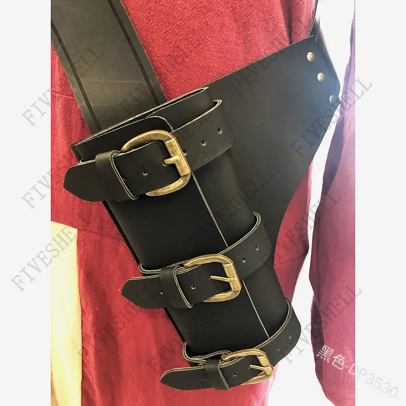 Cintura di spada medievale fodero in vita fodero porta rana uomini adulti Larp Knight Battle arma Costume Rapier Ring Belt Strap Holster