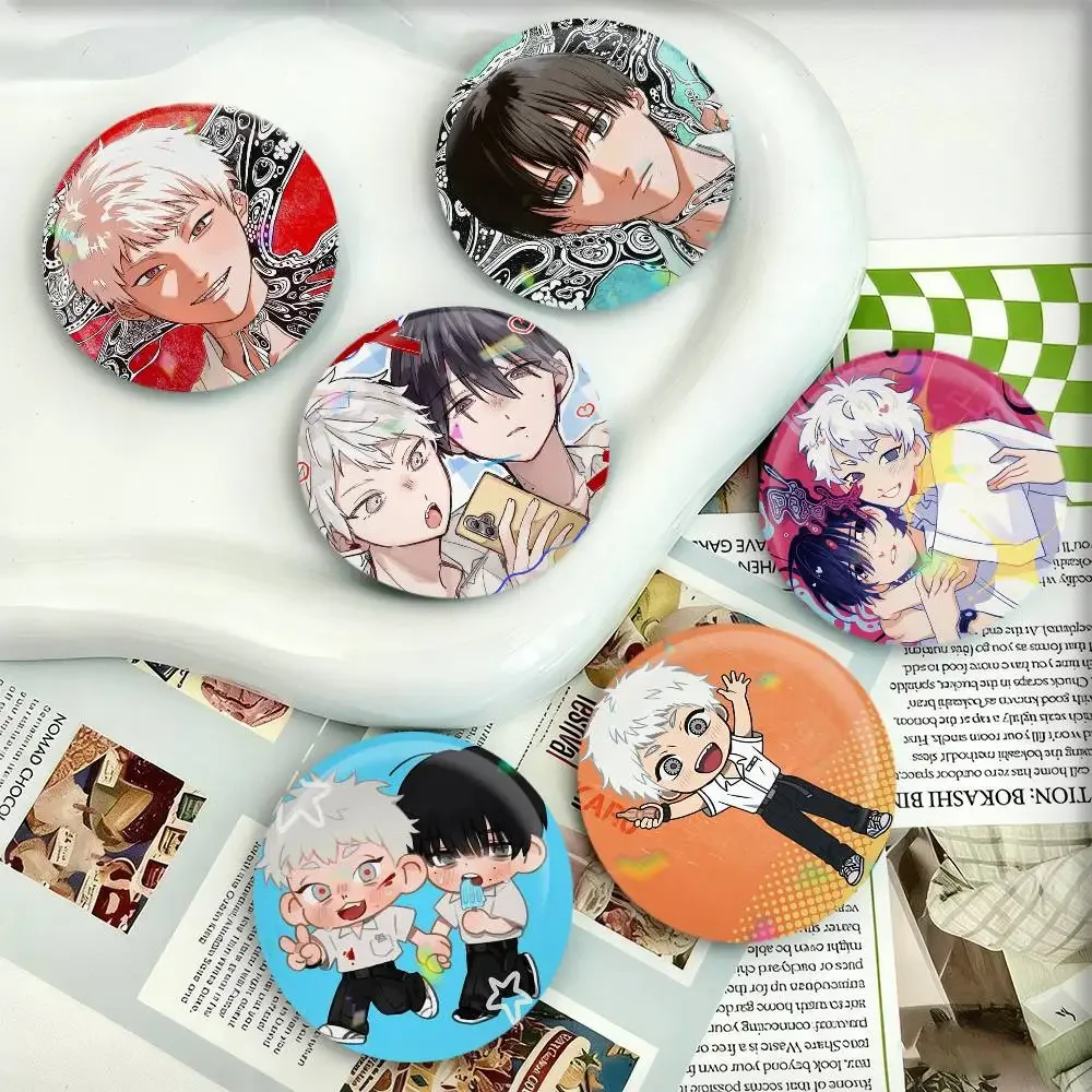 Cartoon Style The Summer Hikaru Died Badges 25 32 44 58 75 mm Round Fans Collect Friends Gifts Brooch Souvenir