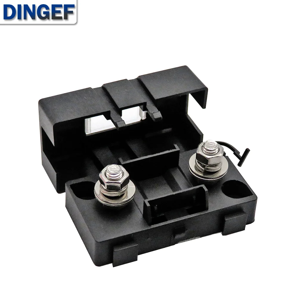 1PCS 52x27.5mm ANS-8 Trumpet Fork Plug Type The Fuse Holder Safety Plate Base Car Carrier Fuse Box Bolt Type