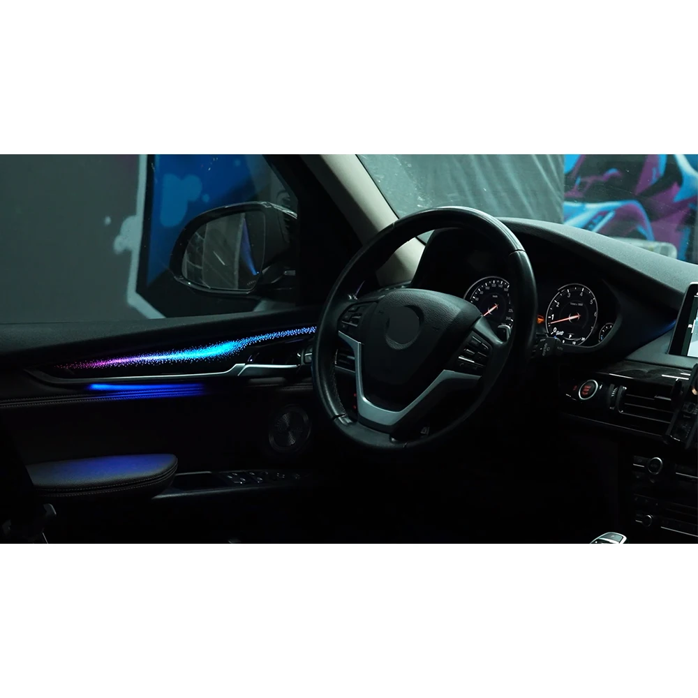 Factory Custom Car Ambient Lighting Kit 18 LED Plug-and-Play IP65 Waterproof RGBIC Colors for X5 Galaxy Edition 2014-2018