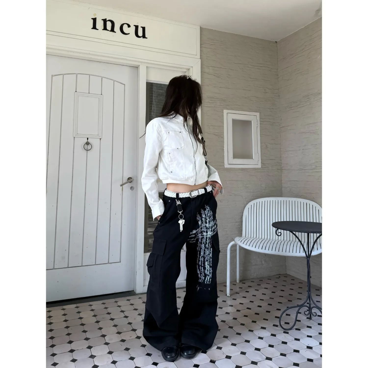Women's Vintage Cropped Denim Jacket Spring Autumn New Style Unique Design Jacket Coat