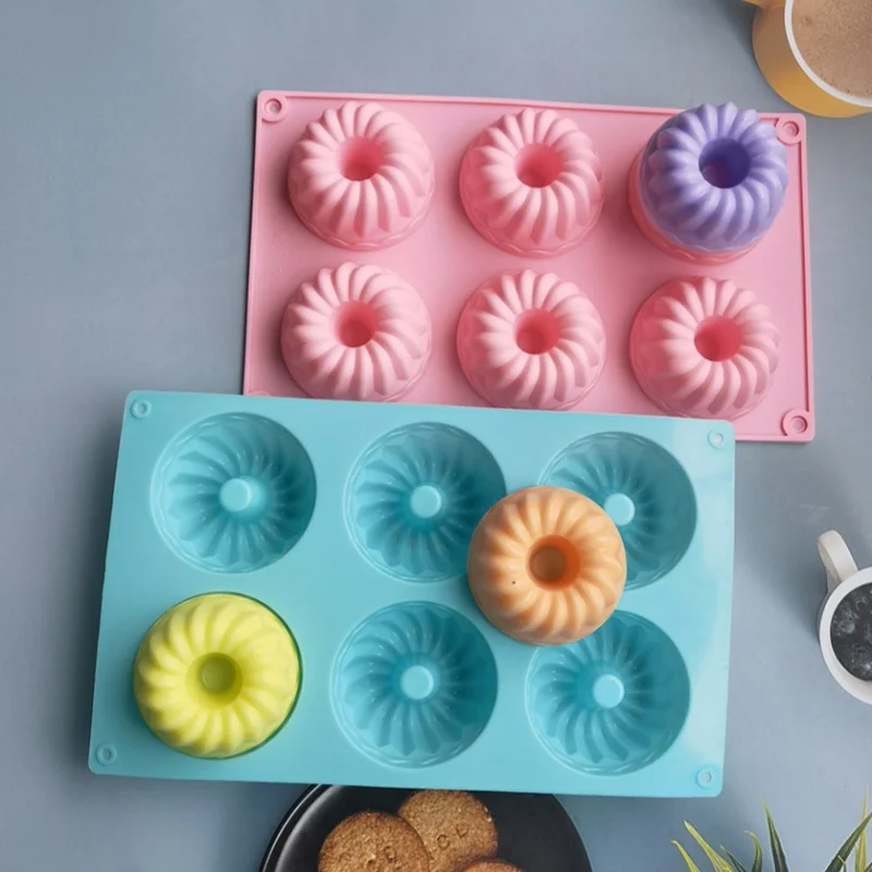 Molde de silicona para hornear pasteles de mousse, molde 3D para postres, adecuado para pastelería, trufas, pudín, gelatina, tarta de queso, forma de Savarin en espiral