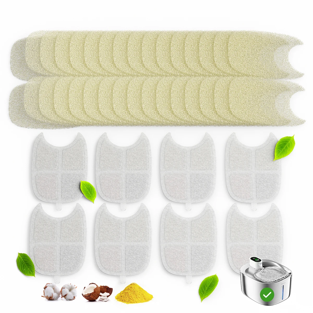 Replacement Filters For  Stainless Steel Water Fountain Drinking Dispenser with 6-layer Filtration System 8-pack