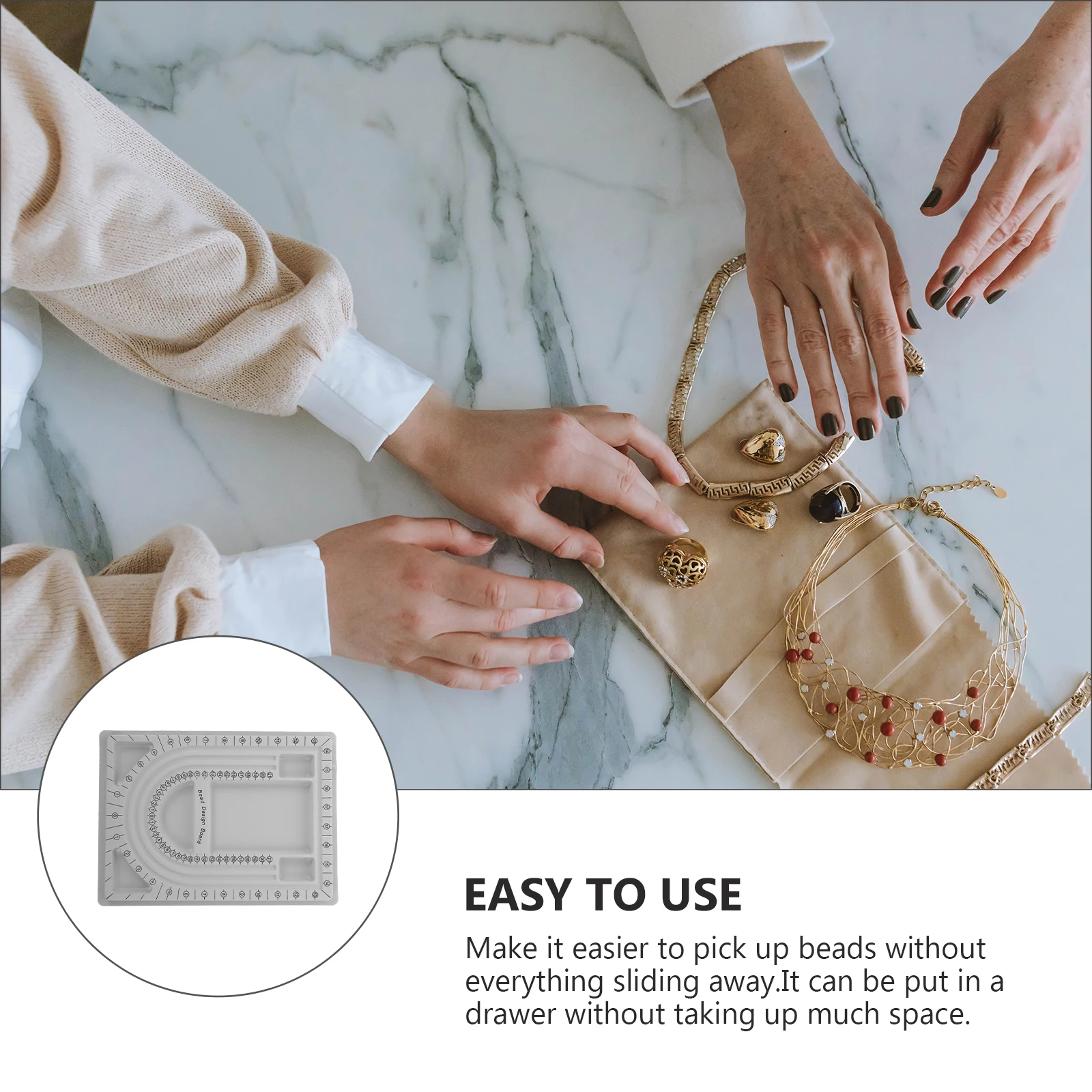 

Plastic Bead Design Boards for Jewelry Making Necklace DIY Sturdy Tray Mat Accessories Tools Beading Projects Storage