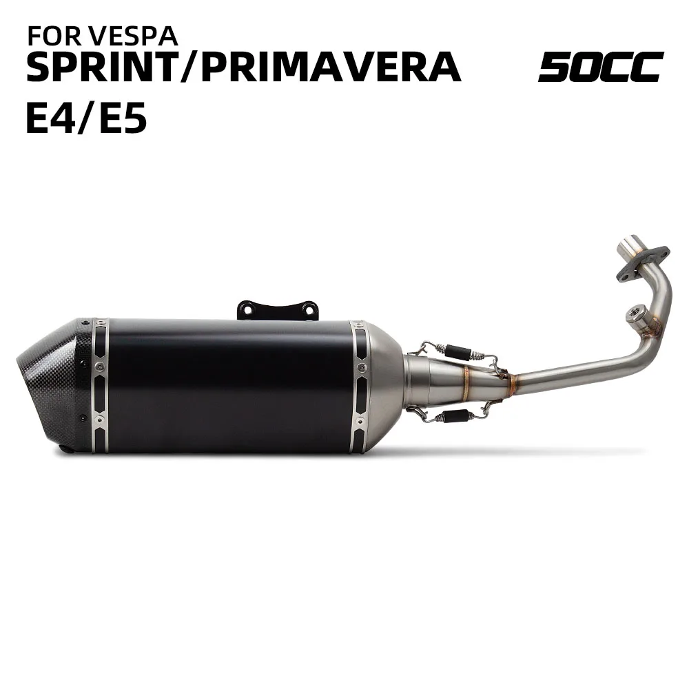 For vespa sprint Exhaust Full System Modify Front Link Pipe 2014-2024 years exhaust muffler primavera 3V 50cc e4/e5