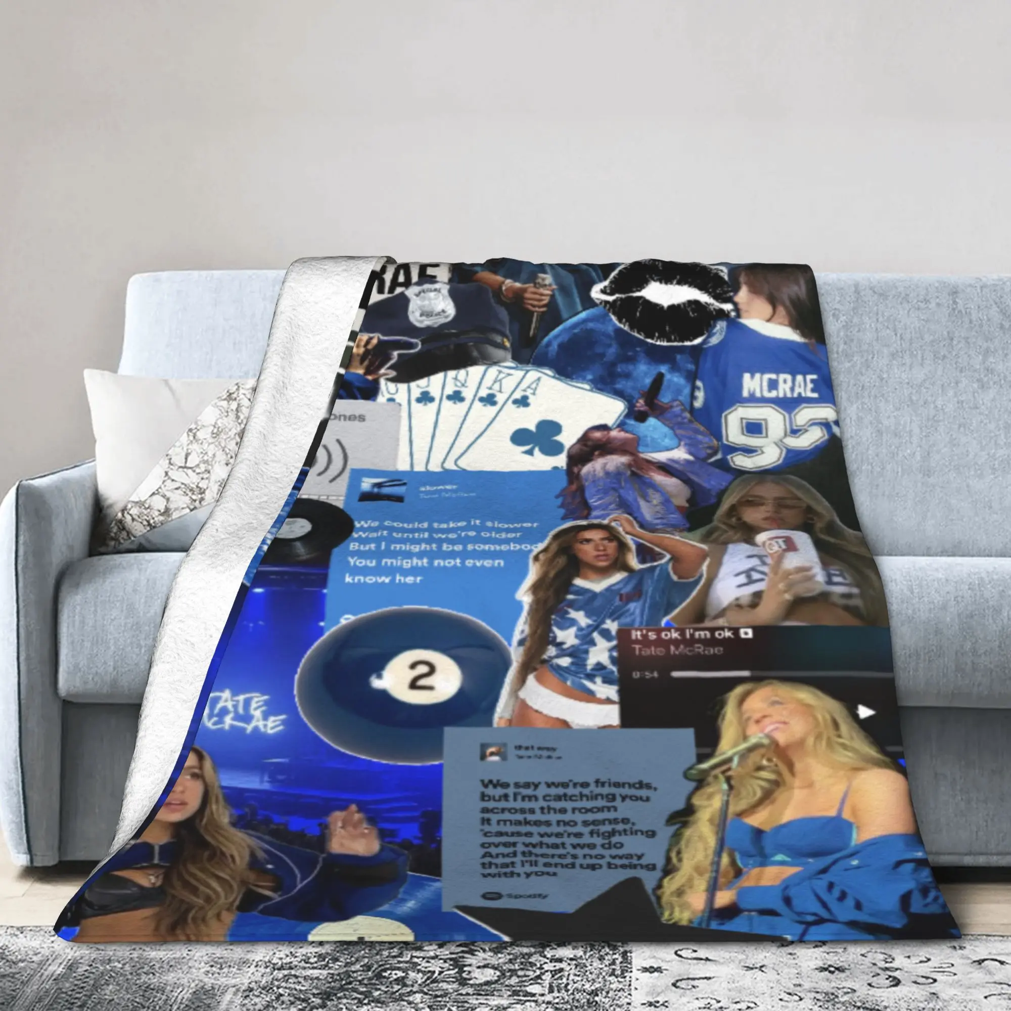 

Одеяла для поп-певца Tate McRae, флисовое уютное супермягкое одеяло для одеяла для спальни