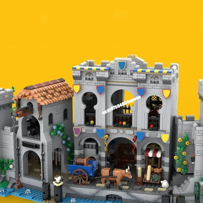 NEW 3564PCS MOC10305 European Medieval Street View Fortified Port Model Custom Puzzle DIY creative ideas Kid Toy Birthday Gift