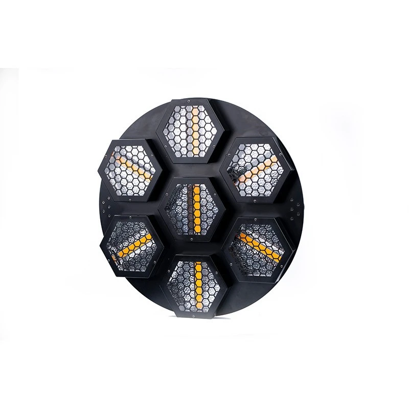 6pcs LED Matrix  strobe  Retro Light hexagonal rgb 7 eyes led cob DMX RGB Retro DJ Stage Party Light