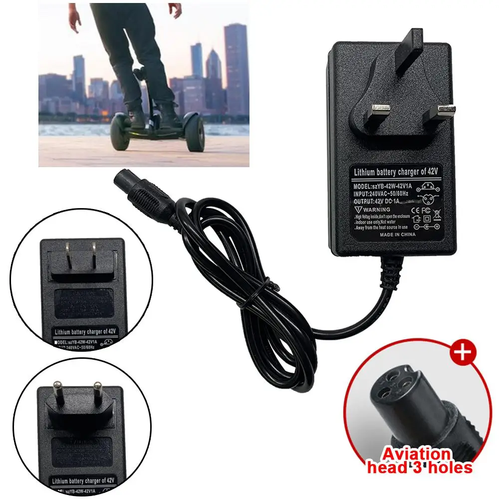 42V 1A Balance Car Electric Scooter Power Adapter Charger US/EU/UK Plug Mini Hoverboard Charger For Xiaomi/Hoverboard 110~240V