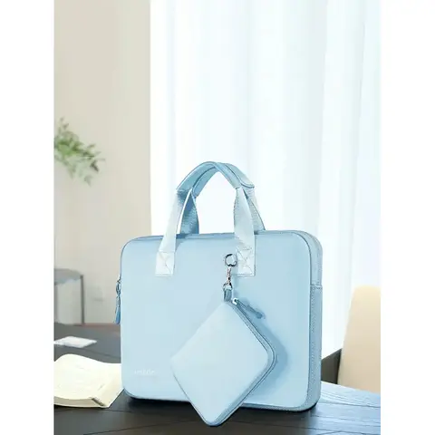 Funda de neopreno elástica para portátil de 13-14 pulgadas, Compatible con MacBook, bolso de mano para cuadernos de 13 "y 14", con asa y estuche pequeño