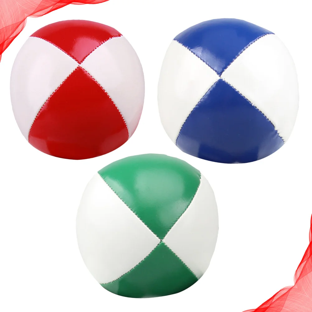 3Pcs Juggling Balls Fine Stitching High Quality PU Soft Lightweight Ideal for Beginners All Age Group Fun Indoor Outdoor
