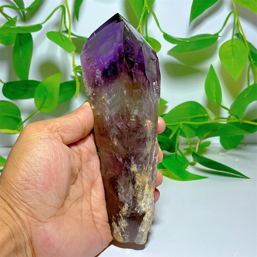 Varita de amatista de cristal en bruto, piedra de cuarzo Natural, decoración del hogar, minerales, Reiki, regalos, curación energética, meditación, magia espiritual