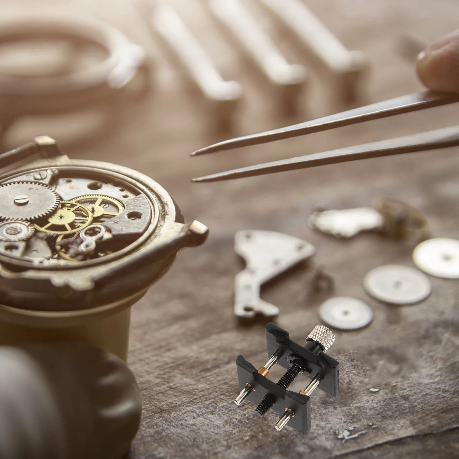 

2Pcs Movement Base Holder Strong Metal Construction for Fixed Watch Movement Support Ideal Watch Repair Tool for Precision Work