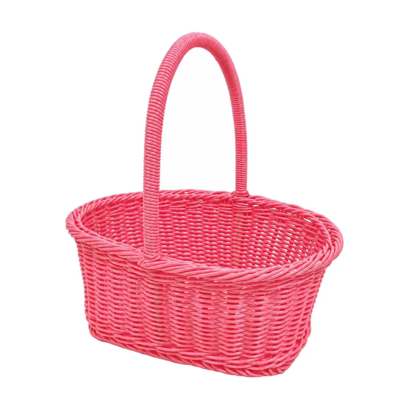 Multipurpose Woven Basket for Floral Display with Arch Handle for Home Decor Storage and Celebration Table Setup