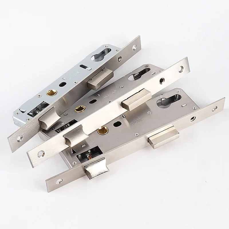 Flat Door Lock Body Aluminum Alloy Body Plastic Steel Door Lock 85 Multi-point  Door Hardware Non Intelligent Lock