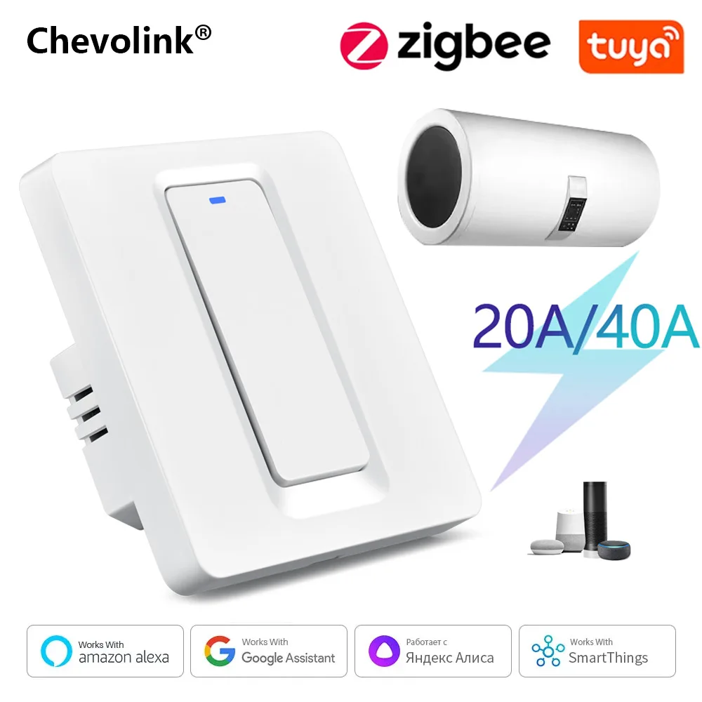 20A/40A Tuya Smart Zigbee scaldabagno interruttore caldaia condizionatore d\'aria Smart Life controllo remoto del Timer vocale per Alexa Google Home