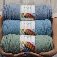 Soft & Durable Acrylic Yarn 3pcs Multicolor Milk Fiber for Knitting, Crocheting Sweaters, Scarves, Hats & Crafts - 20.1oz Total
