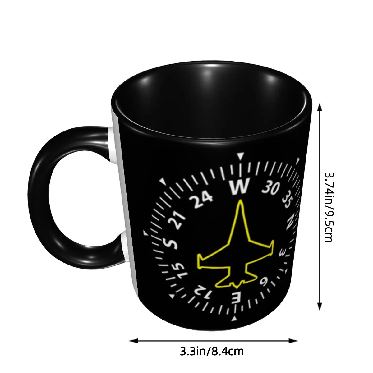 DIY Digital Flight Instruments Fighter Pilot Ceramic Mugs Custom Aviation Airplane Aviator Coffee Cup Creative Present