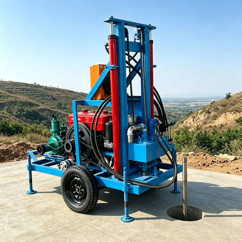Customized High Performance Water Well Drilling Rig Crawler Type 22-35HP 180m Portable Diesel Hydraulic Accurate Positioning