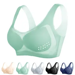 Soutien-gorge invisible rembourré sans fil pour femme, belle glaçure au dos, ultra-mince, glace, sans couture, brassière à l'intérieur, été, 2024