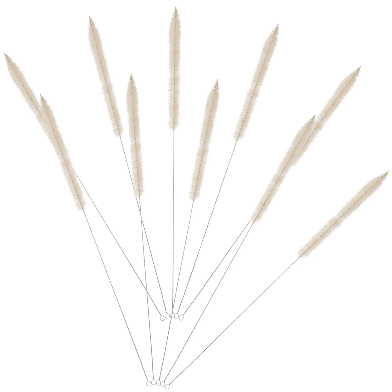 10 Pcs Graduated Straw Brush Test Tube Cleaning Reagent Bottle Pipette for Laboratory Scale Beaker Soft Fur