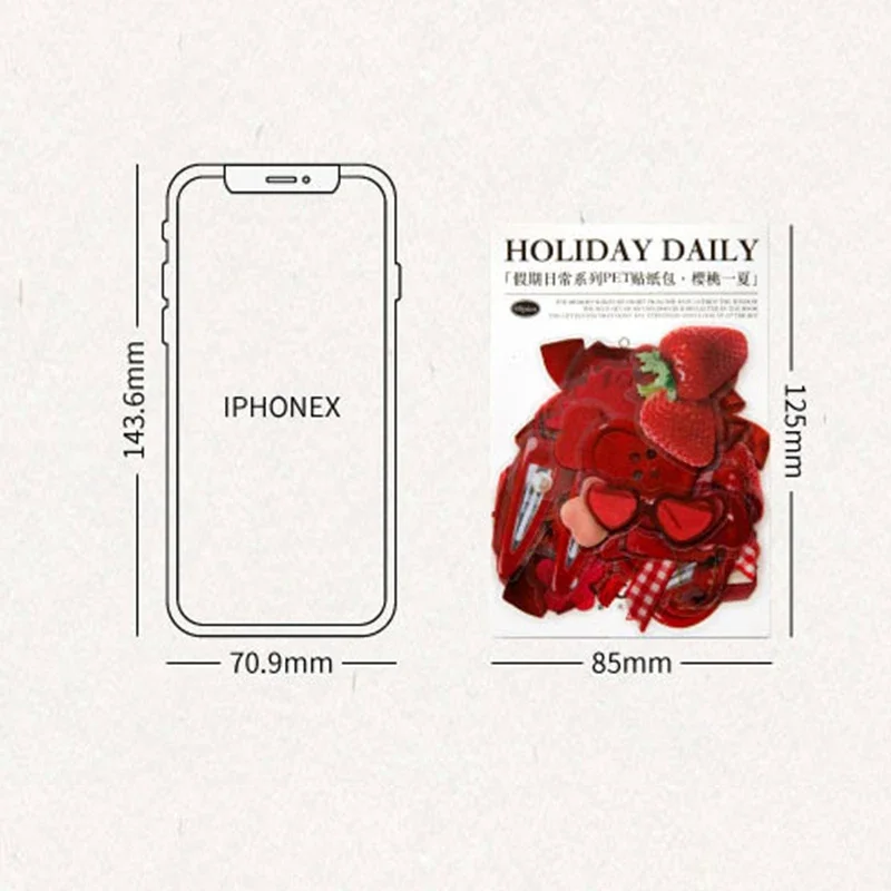 40pcs PET stickers bag Kawaii Stationery Stickers Holiday routine Diary Planner Decorative Mobile Sticker Scrapbooking 6 models