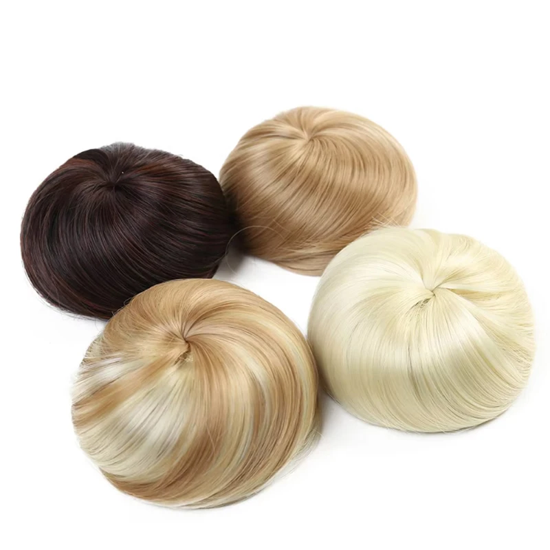 สังเคราะห์ผม Bun Elastic Lazy Drawstring ผม Buds Grip Donut คลิปธรรมชาติสําหรับผู้หญิง Hairdressing เครื่องมือจัดแต่งทรงผม