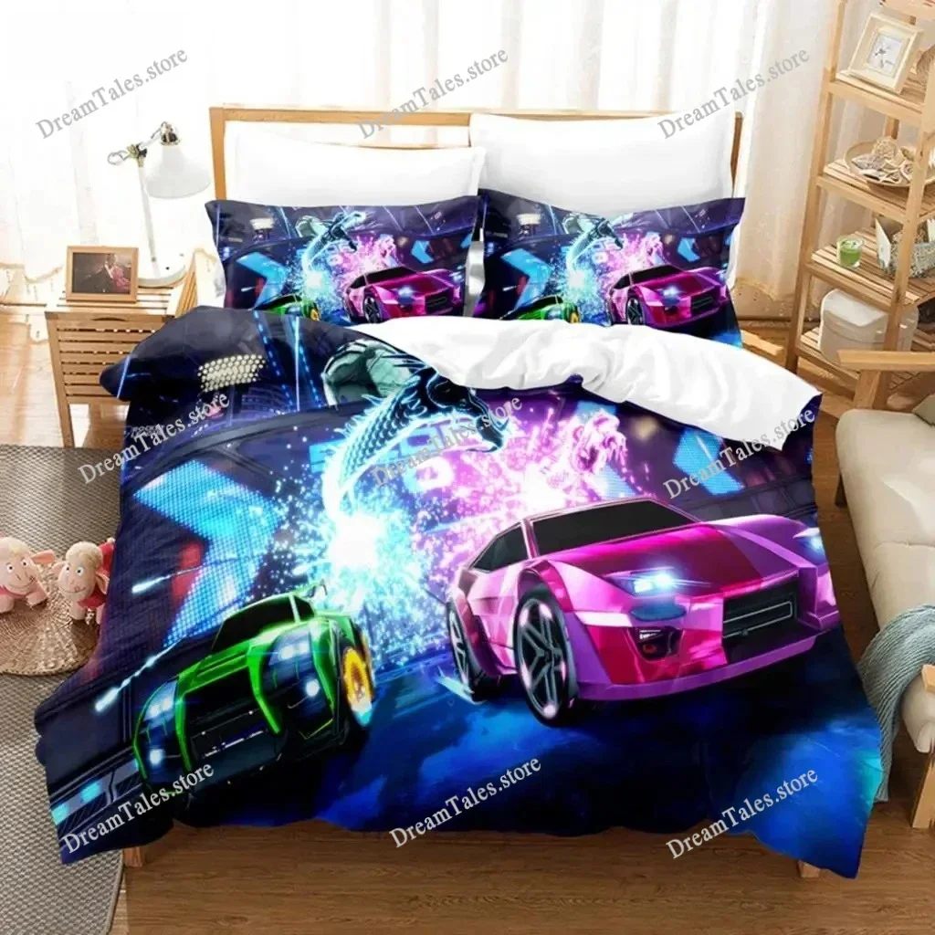 

New League Rocket Bedding Set Single Twin Full Queen King Size Bed Set Adult Kid Bedroom Duvet Cover Sets 3D Print Game Anime