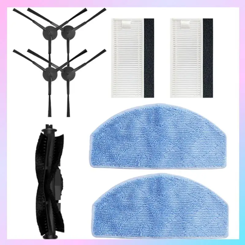 ABRG-Roller Hauptseitenbürste Hepa-Filter Mopptücher für Tikom G8000/G8000 Pro/Honiture G20 Roboterstaubsauger Ersatzteilzubehör