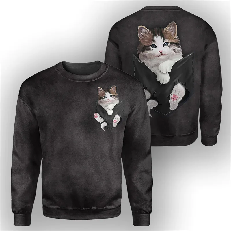 New Autumn 3D Cute Animals Cats Famingo Goat Printing Sweatshirts For Men Kid Fashion Funny Pullovers Harajuku Clothing Pullover