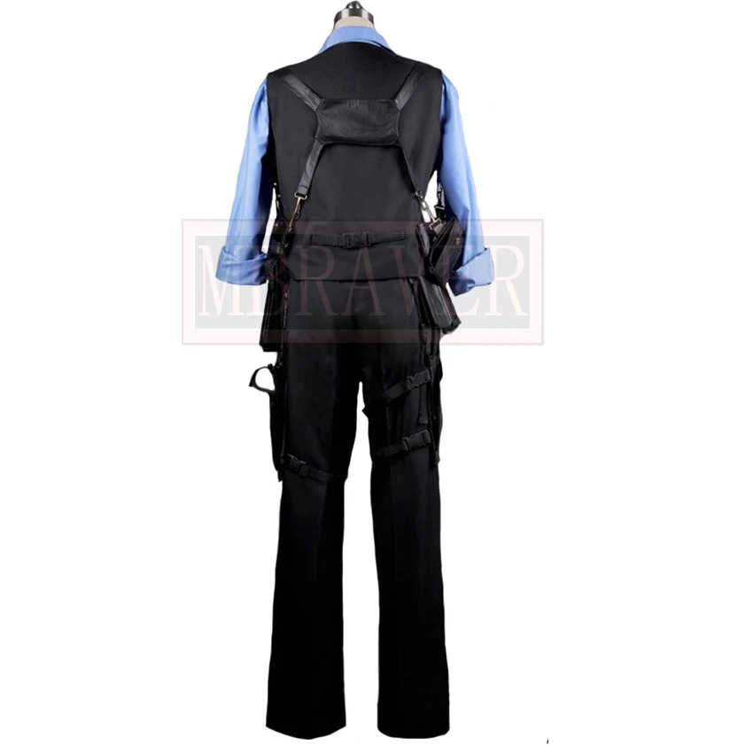 Game Leon Scott Kennedy RPD Cosplay Costume Cos Uniform Halloween Christmas Party Custom Made Any Size