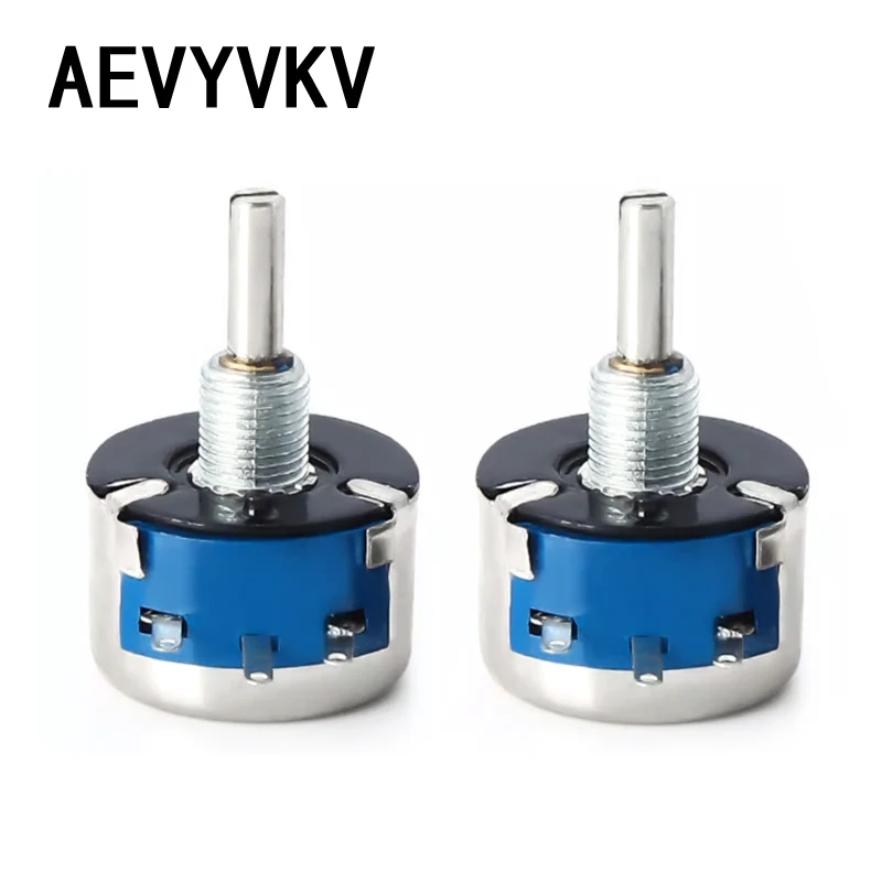 WX14-12 3W Single Coil Wound Potentiometer Without Locking 100 220 330 470 560 Ohm 1K 2K2 4K7 10K Lap Wirewound Potentiometers