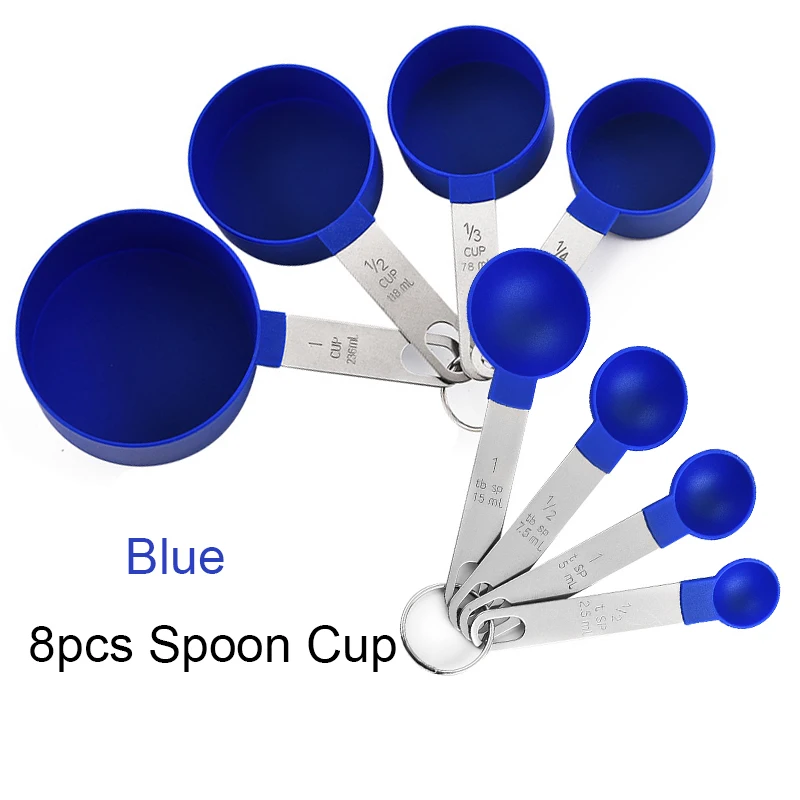 4/8pcs/1 set measuring cup teaspoon multipurpose sugar spoon cake baking  flour measuring cup household kitchen measuring utensil - AliExpress 15