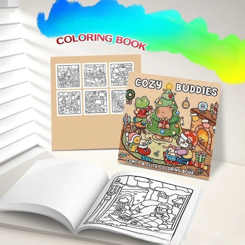 Fun Adult Stress Relief Coloring Book Thick Paper Hand Drawing Doodle Art Therapy Relaxation Sketching Sketchbook Gift