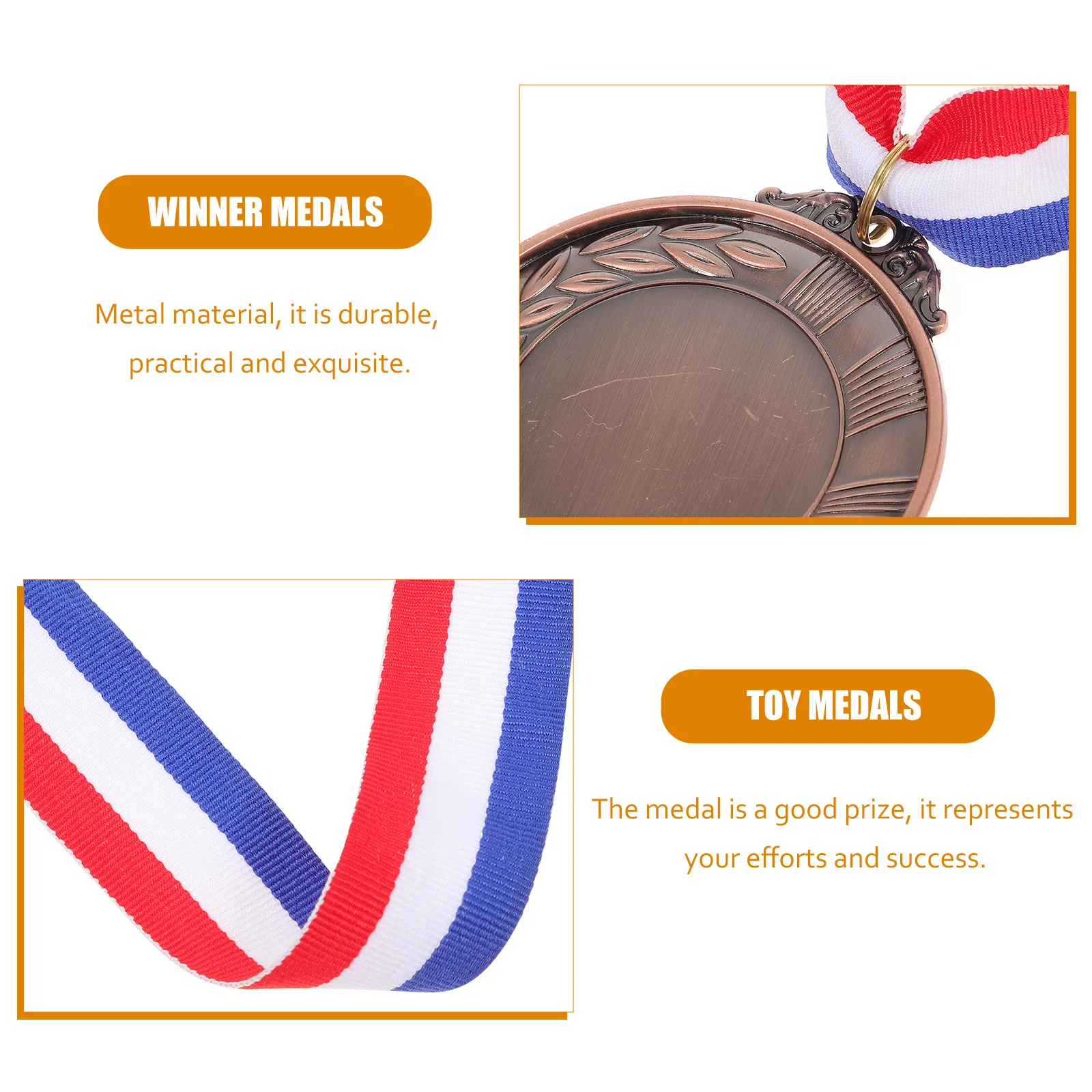 6 個の競技メダル ゴールデン シルバー ブロンズ ポータブル 絶妙なメダル スポーツイベント用 賞メダル メタル賞メダル