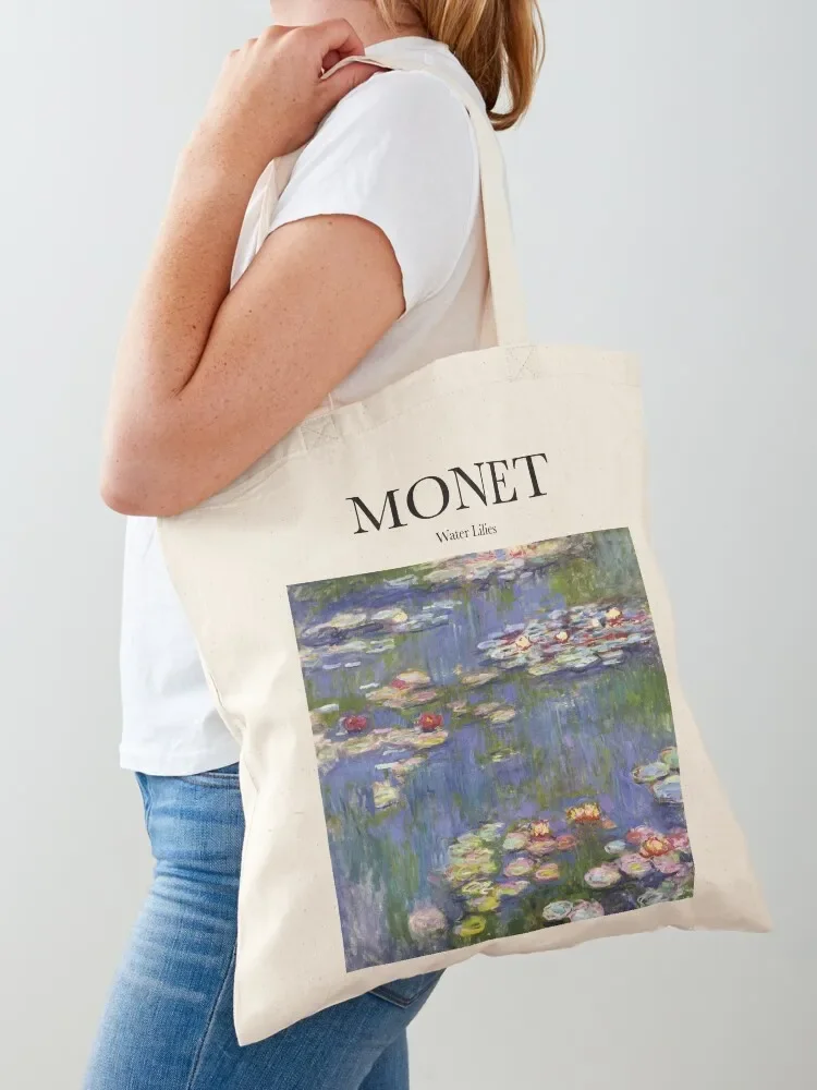 Monet - Water Lilies Tote Bag supermarket folding bag Customizable woman Canvas