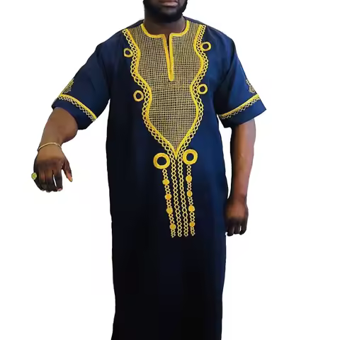 africa clothing men fashion evening dress kaftan dashiki african traditional abayas embroidery jalabia thobe robe africaine 2025
