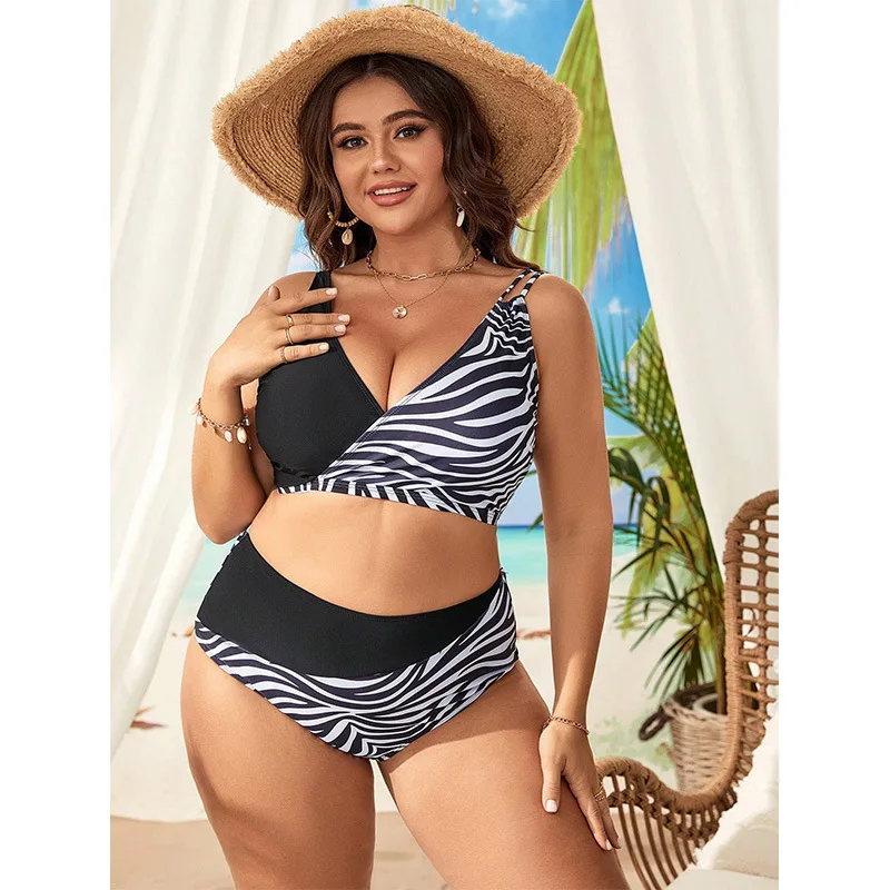 Nuevo traje de baño dividido de talla grande, Bikini Sexy para