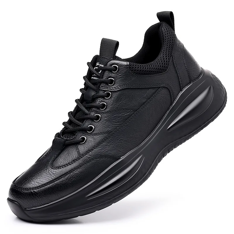 

Men's Casual Leather Sneakers New Trendy Soft Sport Breathable Comfortable Lace-up Men Shoes Versatile Shoes