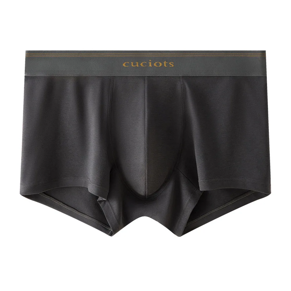 Breathable U Pouch Underwear Sexy Breathable Cotton Black Mens Boxer Shorts 95 Cotton Material Boxer Brief Style