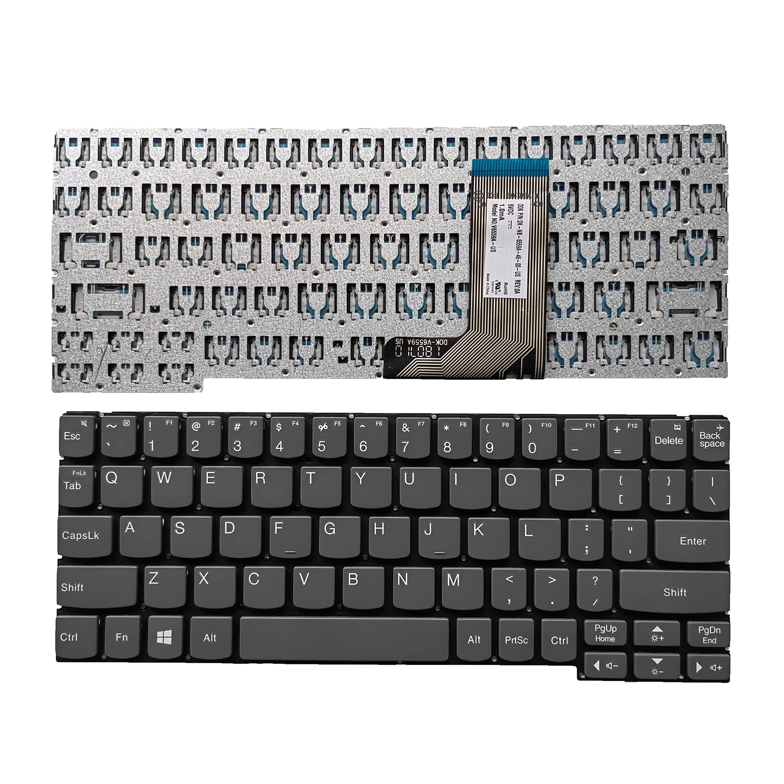 New US English Keyboard fo Lenovo IdeaPad D330-10IGM D330-10IGL 81H3 Gray