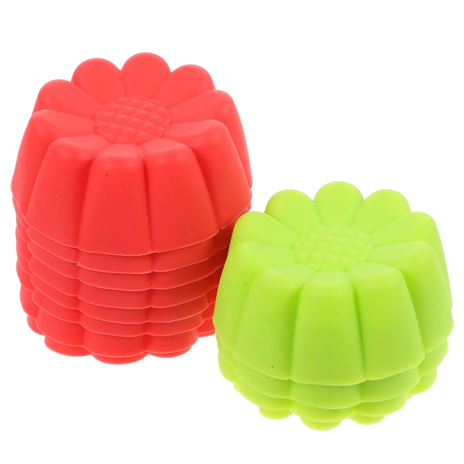 

Reusable Silicone Sunflower Cake Cup Molds Baking Cups for Muffins Cheesecakes Gelatin Stackable Easy Clean Oven Safe Microwave