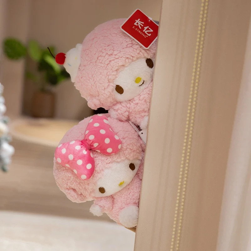 Sanrio Piano Series Plüsch-Geldbörse My Melody Kuromi Spielzeug Pom Pom Purin Puppe Cinnamoroll Anhänger Kissen