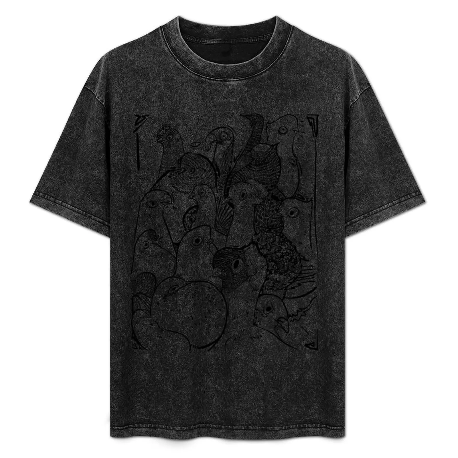 

Group of Pigeons T-Shirt Plus Size Basic Short Sleeve Top
